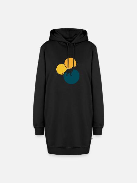 Dinosaurs Dinosaurier Fossil - Hoodie-Kleid - Schwarz