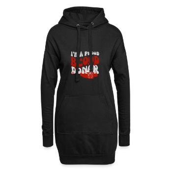 Design des Blutspendermonats Ich bin ein stolzer Blutspender - Hoodie-Kleid - Schwarz - Vorne