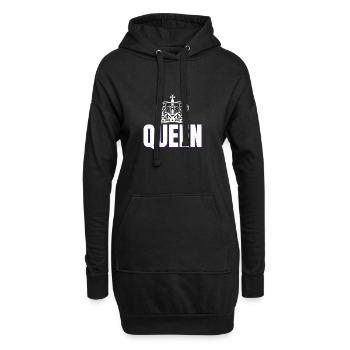 Queen Partnershirt Queen King Krone - Hoodie-Kleid - Schwarz - Vorne
