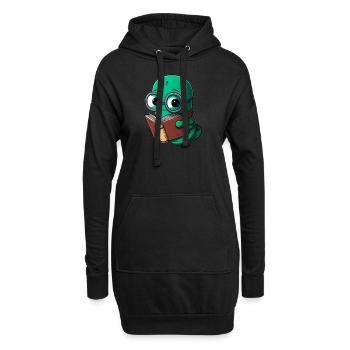 Rat de bibliothèque bibliophile Rat de bibliothèque - Sweat-shirt à capuche long Femme - noir - Devant