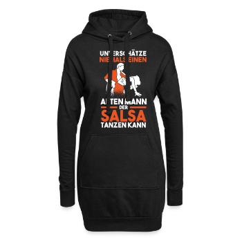 Salsa Tanz Tänzer - Hoodie-Kleid - Schwarz - Vorne