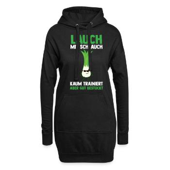 Bodybuilding Sport Fitness Lauch - Hoodie-Kleid - Schwarz - Vorne