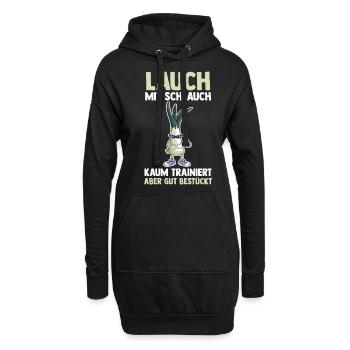 Bodybuilding Sport Fitness Lauch - Hoodie-Kleid - Schwarz - Vorne