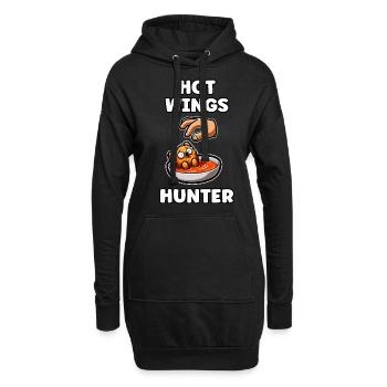 Hot Wings Chicken Wings Chicken Geschenk - Hoodie-Kleid - Schwarz - Vorne