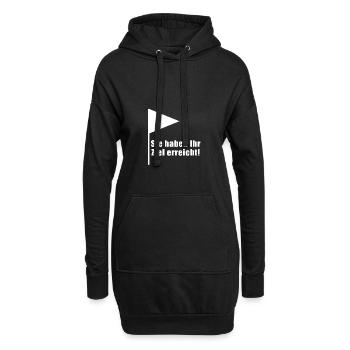 Sie haben Ihr Ziel erreicht - Hoodie-Kleid - Schwarz - Vorne