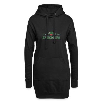 Tchétchénie - Sweat-shirt à capuche long Femme - noir - Devant