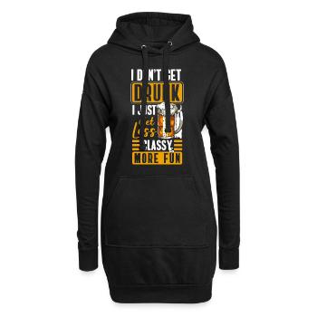 Les alcooliques célèbrent la fin de semaine - Sweat-shirt à capuche long Femme - noir - Devant
