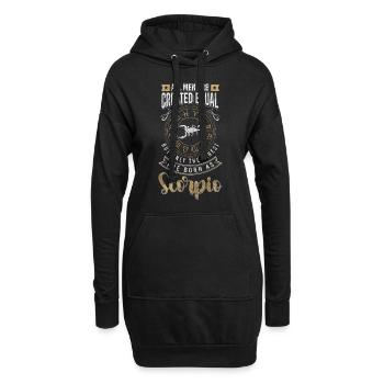 Caractéristiques de l’anniversaire du Scorpion - Sweat-shirt à capuche long Femme - noir - Devant