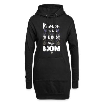 Parent, Mère, Fête des pères, Progéniture - Sweat-shirt à capuche long Femme - noir - Devant