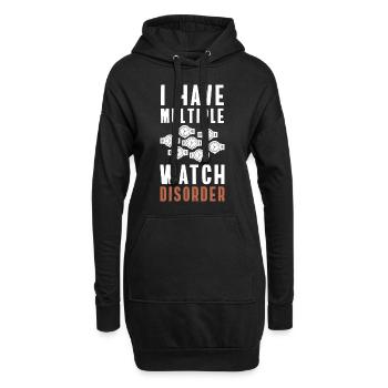 Uhrensammler Uhrwerk Sammler - Hoodie-Kleid - Schwarz - Vorne