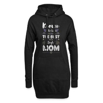 Fête des Mères des Parents - Sweat-shirt à capuche long Femme - noir - Devant