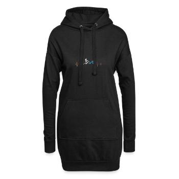 Cadeau Heartbeat Bike Biker - Sweat-shirt à capuche long Femme - noir - Devant