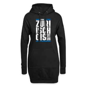 Züri isch öis - Hoodie-Kleid - Schwarz - Vorne