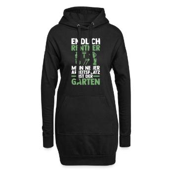 Garten Ruhestand Hobbygärtner Geschenk - Hoodie-Kleid - Schwarz - Vorne