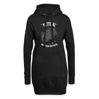 Emplacement Nettetal - Sweat-shirt à capuche long Femme - noir - Devant