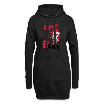 Bock auf´n Beat - Hoodie-Kleid - Schwarz - Vorne