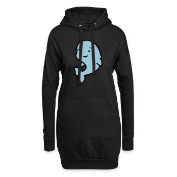 suesser_delfin_02 - Sweat-shirt à capuche long Femme - noir - Devant