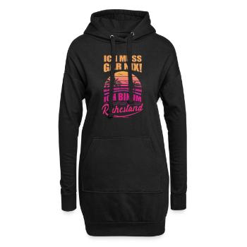 Ruhestand Urlaub Rente Rentner Rentnerin Geschenk - Hoodie-Kleid - Schwarz - Vorne