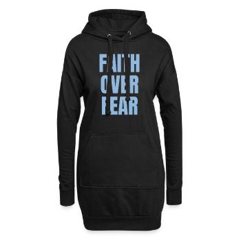 Glaube über Angst - Christian Qoutes - Hoodie-Kleid - Schwarz - Vorne