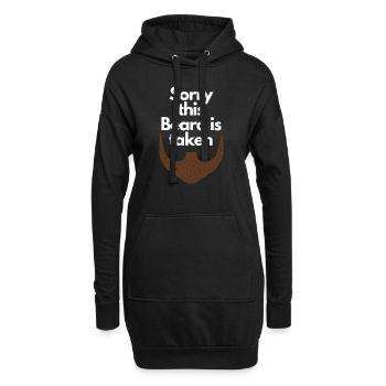 Désolé cette barbe est prise - Sweat-shirt à capuche long Femme - noir - Devant