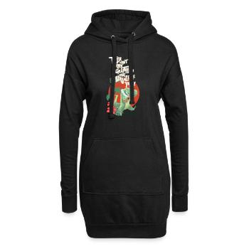 Ukulele trex - Hoodie-Kleid - Schwarz - Vorne