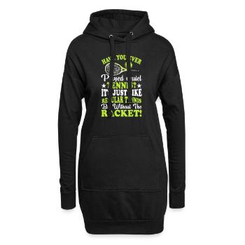 Haben Sie Ruhig Tennis Gespielt Spaß Sport - Hoodie-Kleid - Schwarz - Vorne