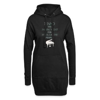 Instrument de piano pour les personnes intelligentes Retro Mint - Sweat-shirt à capuche long Femme - noir - Devant