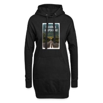 Liberté - Sweat-shirt à capuche long Femme - noir - Devant