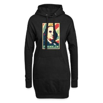 Benjamin Franklin Vintage Farben - Hoodie-Kleid - Schwarz - Vorne