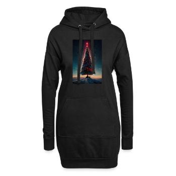 Noël 9 - Sweat-shirt à capuche long Femme - noir - Devant