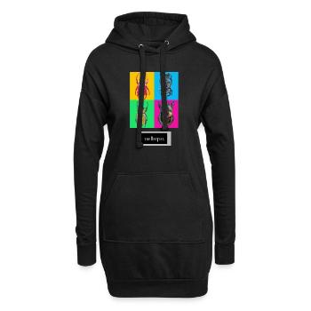 Beetles Be Atles Artiste de musique pop - Sweat-shirt à capuche long Femme - noir - Devant