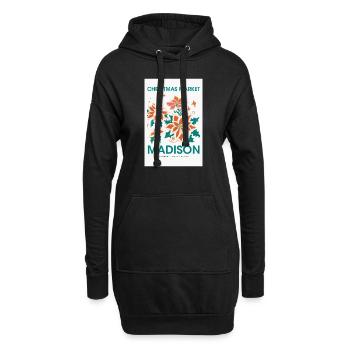 Weihnachtsmarkt Madison Poster USA 1960 - Hoodie-Kleid - Schwarz - Vorne