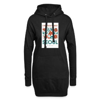 Weihnachtsmarkt Seoul Poster South Korea 1960 - Hoodie-Kleid - Schwarz - Vorne