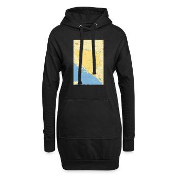 Bosnien und Herzegowina Karte - Hoodie-Kleid - Schwarz - Vorne