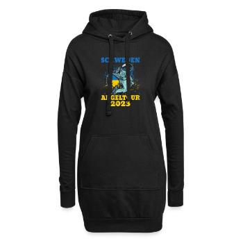 Schweden Angeltour 2023 Fisch - Hoodie-Kleid - Schwarz - Vorne