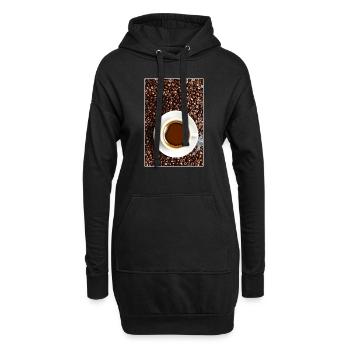 Great Coffee Drink Poster For The Kitchen - Hoodie-Kleid - Schwarz - Vorne