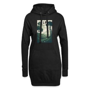 Alpes randonnée Nature Montagnes Cadeau - Sweat-shirt à capuche long Femme - noir - Devant