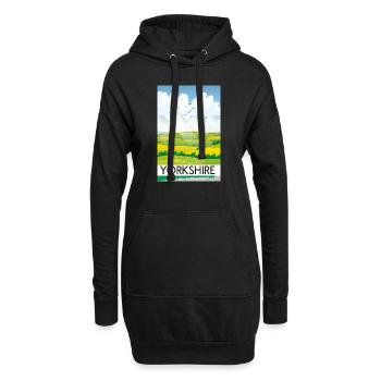 Yorkshire: Machen Sie eine Pause - Hoodie-Kleid - Schwarz - Vorne