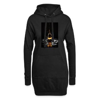 Tropfen feuer 3 - Hoodie-Kleid - Schwarz - Vorne