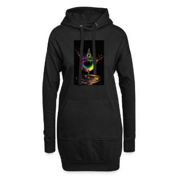 Drops neon 2 - Hoodie Dress - black - Front