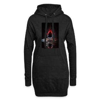 Tropfen rot 3 - Hoodie-Kleid - Schwarz - Vorne