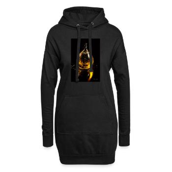 Drops yellow 6 - Hoodie Dress - black - Front