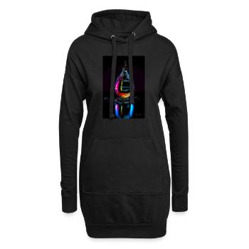 Drops neon 7 - Hoodie Dress - black - Front