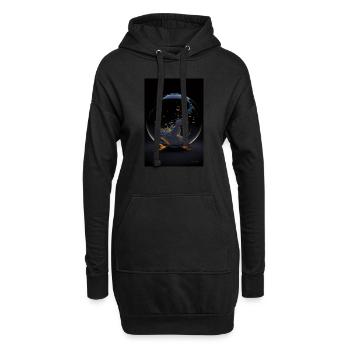 Kaos in einer Blase feuer 3 - Hoodie-Kleid - Schwarz - Vorne