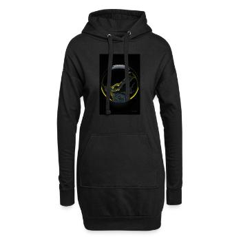 Kaos dans un jaune blister 2 - Sweat-shirt à capuche long Femme - noir - Devant