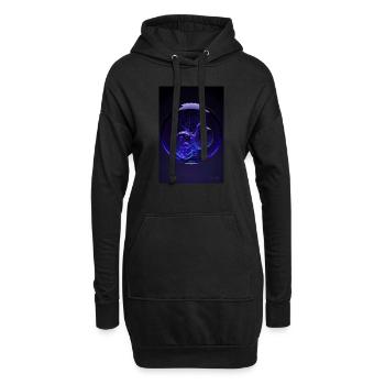 Kaos dans une bulle violette 4 - Sweat-shirt à capuche long Femme - noir - Devant