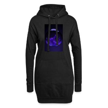 Kaos dans une bulle violette 1 - Sweat-shirt à capuche long Femme - noir - Devant