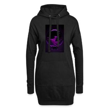 Kaos dans une bulle magenta 1 - Sweat-shirt à capuche long Femme - noir - Devant