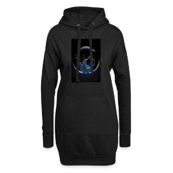 Kaos dans un arc-en-ciel à bulles 3 - Sweat-shirt à capuche long Femme - noir - Devant