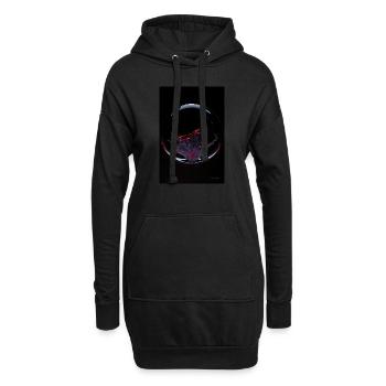 Kaos dans une bulle rouge 1 - Sweat-shirt à capuche long Femme - noir - Devant